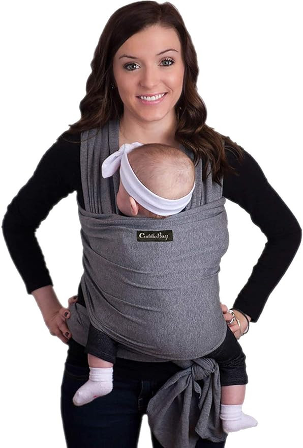 CuddleBug Baby Wrap Sling + Carrier - Newborns & Toddlers up to 36 lbs - Hands Free - Gentle, Str... | Amazon (US)