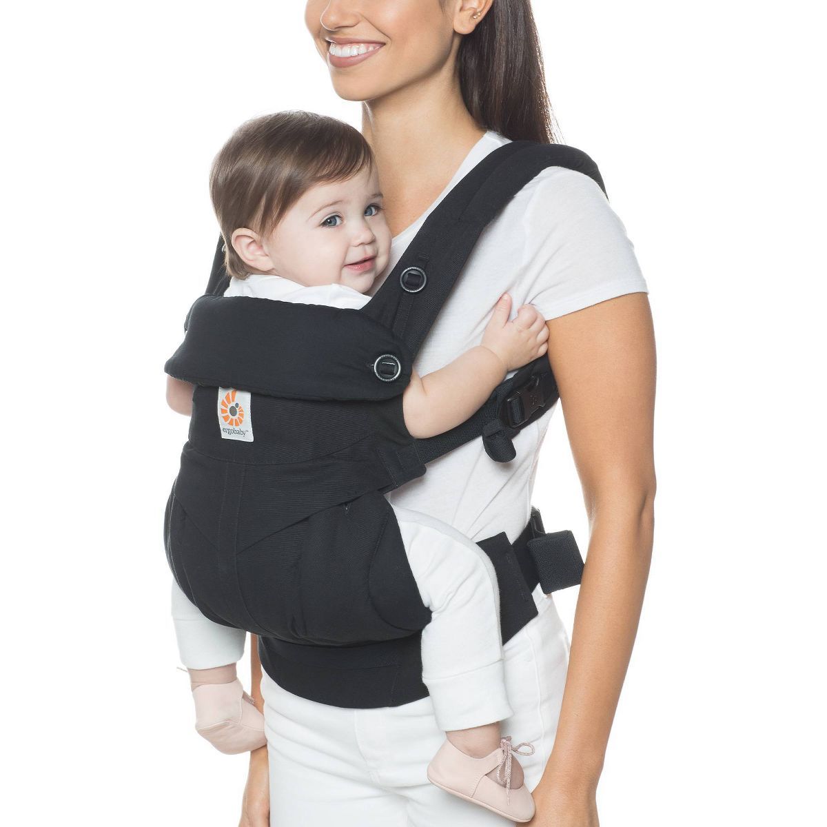Ergobaby 360 Soft Structured Baby Carrier with Lumbar Support - For Babies - Pure Black - 12-45 l... | Target