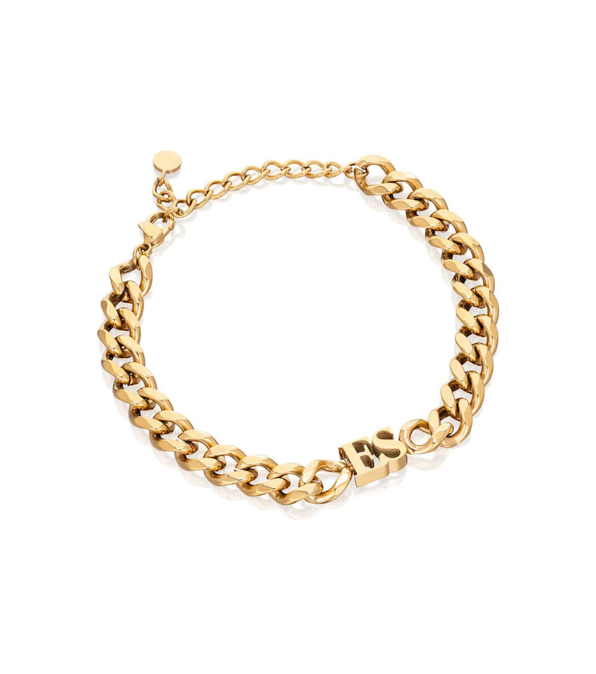 Initial Curb Bracelet (Gold) | Abbott Lyon
