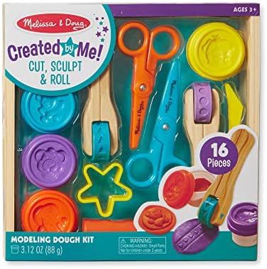 Melissa & Doug Created by Me! Cut, Sculpt, and Roll Modeling Dough Kit With 8 Tools and 4 Colors ... | Amazon (US)