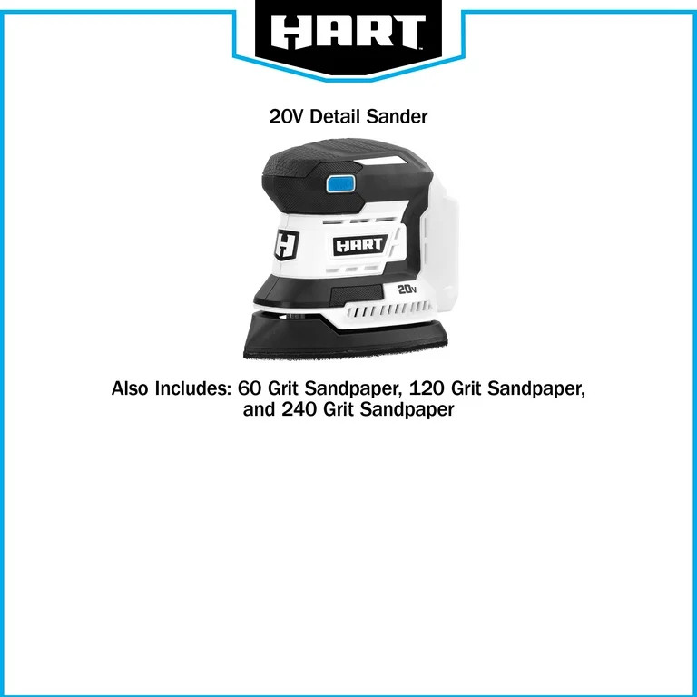 HART 20-Volt Cordless Detail Sander (Battery Not Included) | Walmart (US)