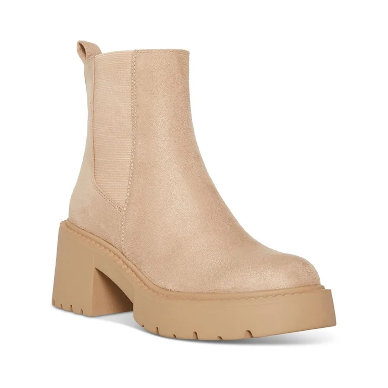 Madden Girl Womens Trust Faux Suede Lug Sole Chelsea Boots - Walmart.com | Walmart (US)