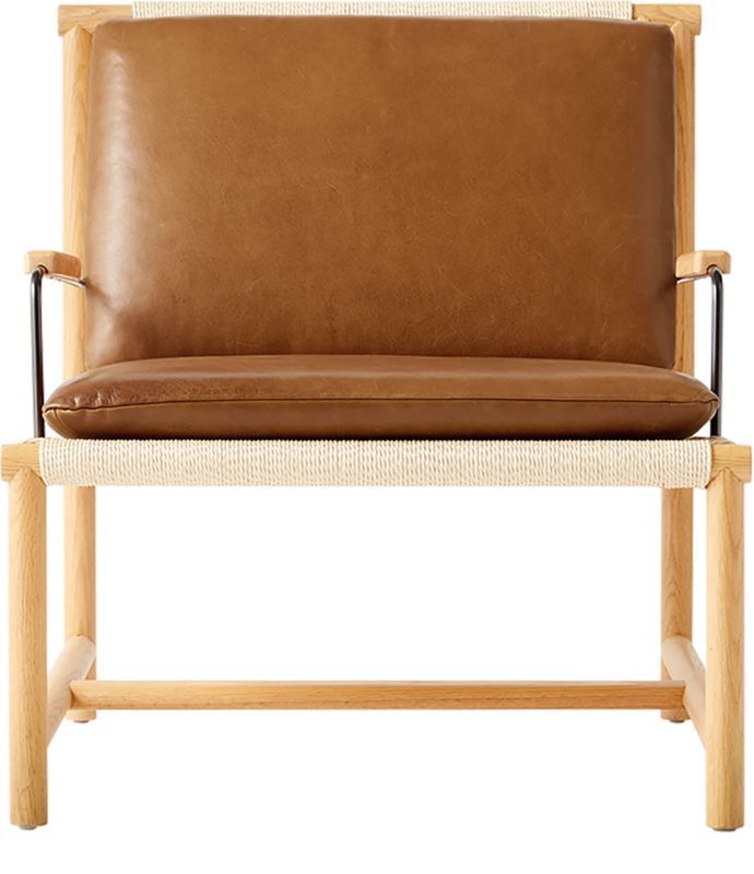 Anacapa Saddle Leather Lounge Chair | CB2 | CB2
