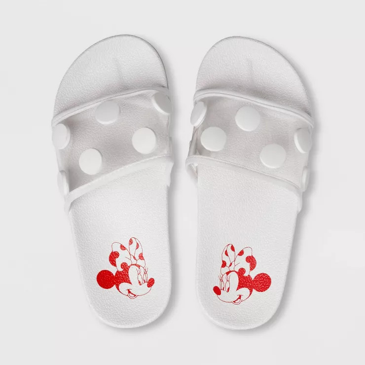 Girls' Disney Minnie Mouse Swim Slide Sandals - Disney Store | Target