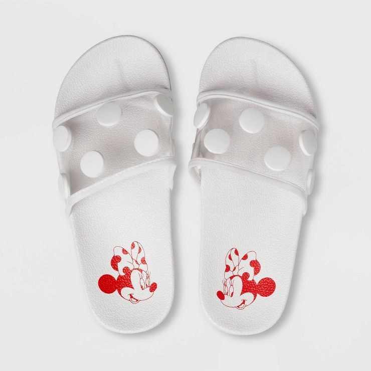 Girls&#39; Disney Minnie Mouse Swim Slide Sandals - Disney Store | Target