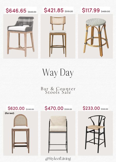 Wayfair’s bar and counter stools on sale! #LTKxWayDay

#LTKsalealert #LTKhome #LTKstyletip