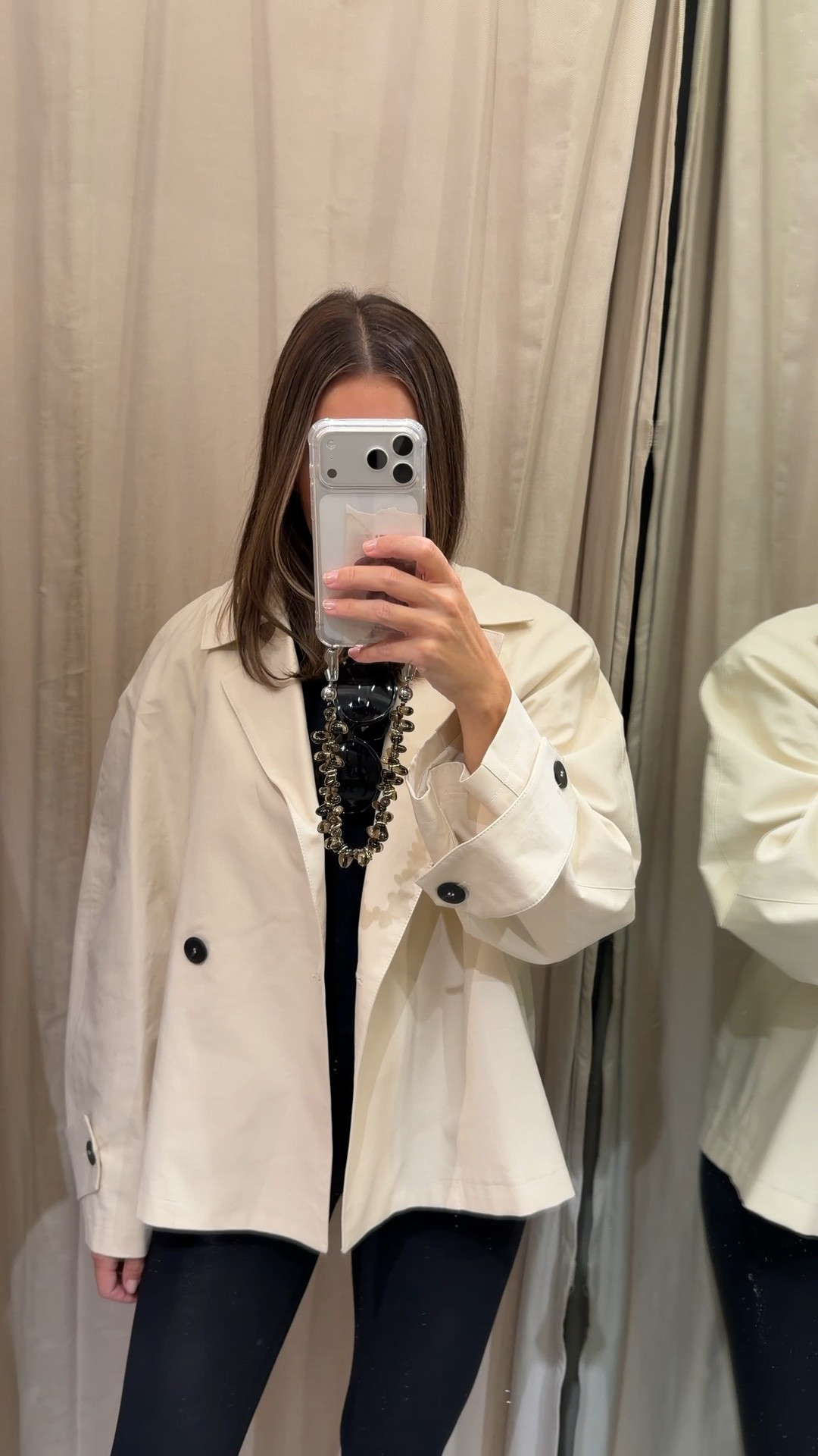 love this jacket, wearing a size small