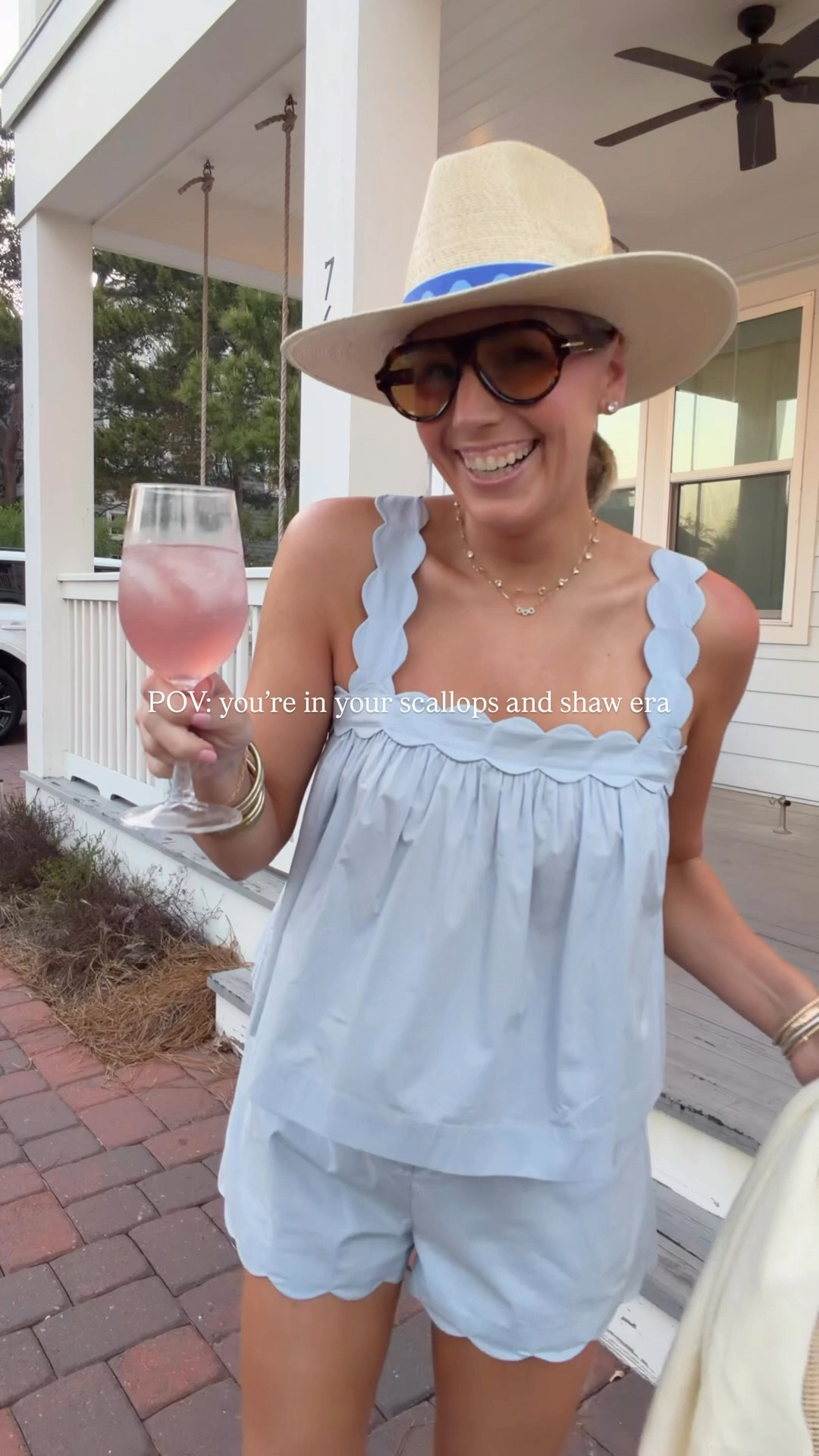 Obsessed with scallops and shaws!! 
Linking my hat, hat band (use code Bobbi10) and my Shaw, necklace, bangles, purse, and sandals (sandals and bag use code Bobbi15) 

#LTKgrwm #LTKmomlife #LTKootd