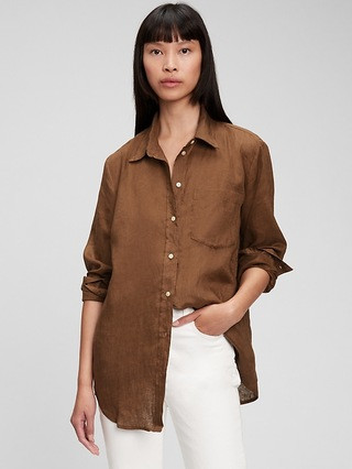 Linen Boyfriend Shirt | Gap (US)