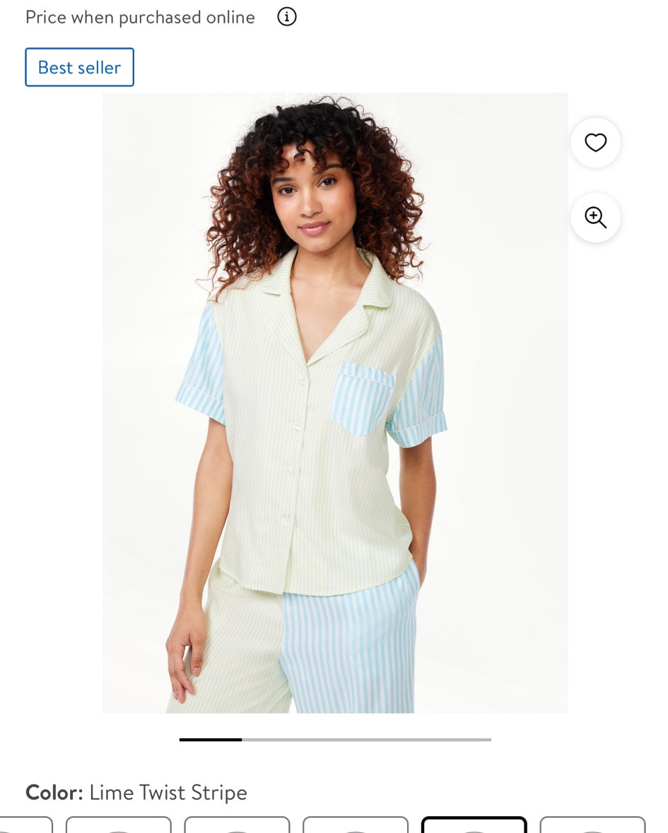 WALMART STRIP PJ SHIRT 🩵💚

#LTKFind #LTKstyletip #LTKfit