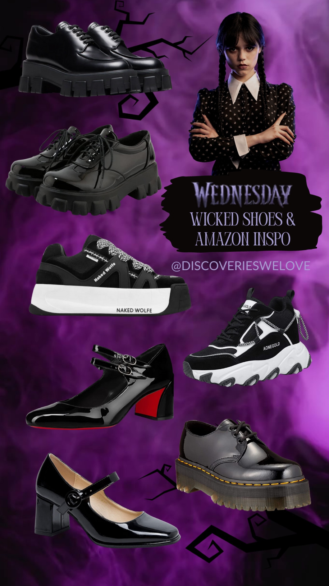 Netflix Wednesday’s Shoes and Amazon Dupes Inspo

#LTKshoecrush #LTKsalealert #LTKstyletip