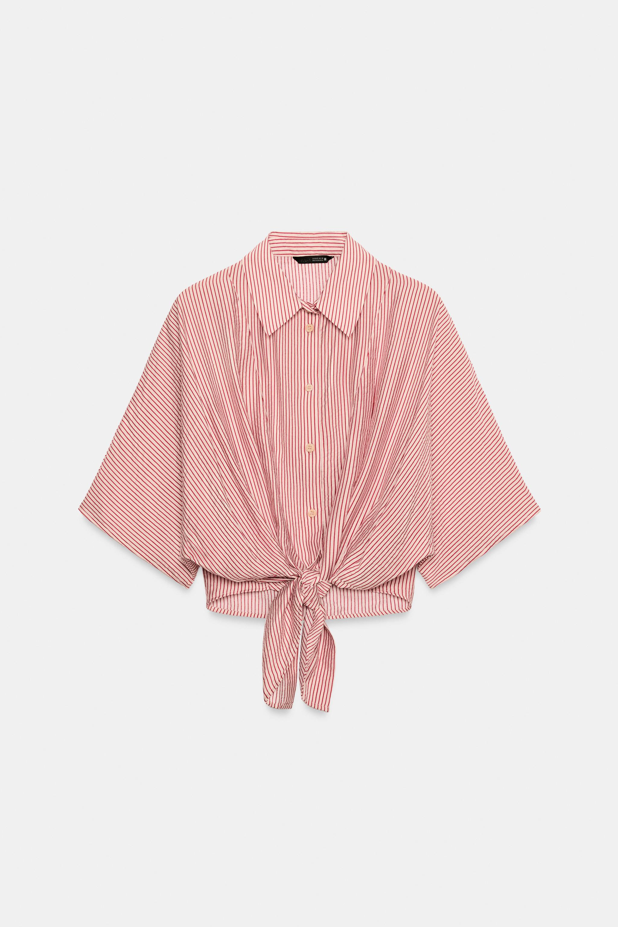 KNOTTED STRIPED SHIRT | Zara US
