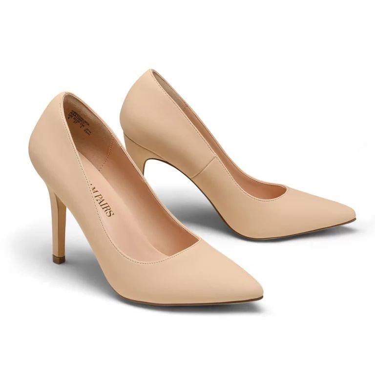 Dream Pairs Women Pointed Toe High Heel Shoes Wedding Party Pumps Shoes NUDE/NUBUCK CHRISTIAN-NEW... | Walmart (US)