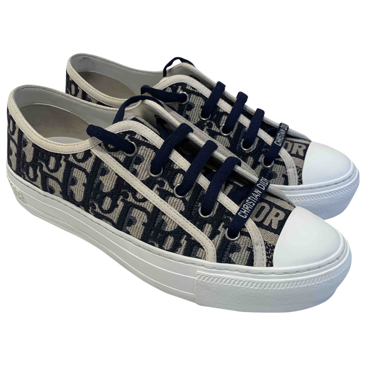 Dior Walk 'n' Dior Navy Cloth Trainers | Vestiaire Collective (Global)