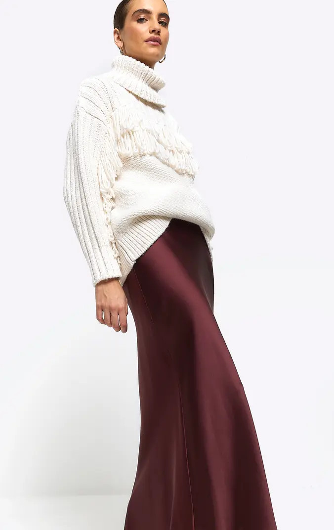 River Island Easy Bias Cut Satin Maxi Skirt | Nordstrom | Nordstrom