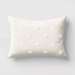 Lumbar Embellished Shell Throw Pillow Cream - Threshold™ designed with Studio McGee | Target