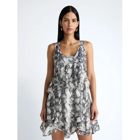 Devil Wears Prada Scoop Collection Women’s and Women s Plus Mini Ruffle Tank Dress Sizes XS-4X | Walmart (US)