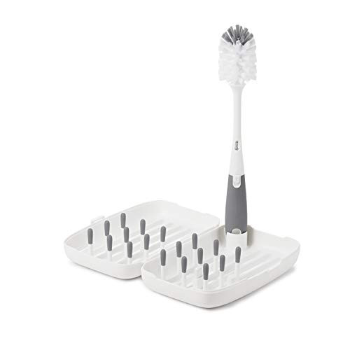 OXO Tot Travel Size Drying Rack with Bottle Brush- Gray | Amazon (US)