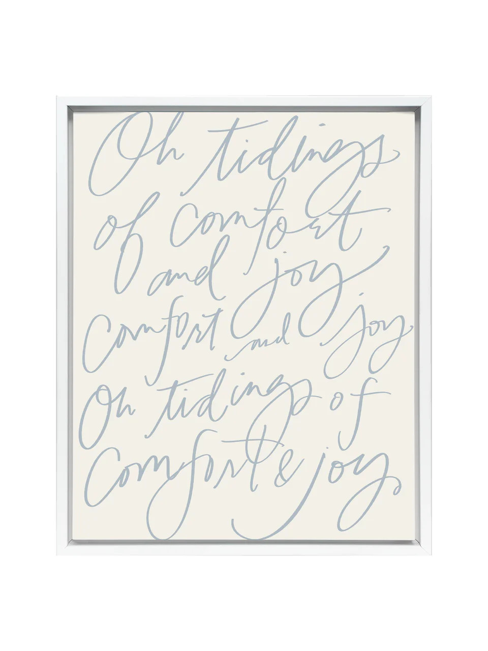 Comfort & Joy | Dusty Blue | Canvas | Lindsay Letters, LLC