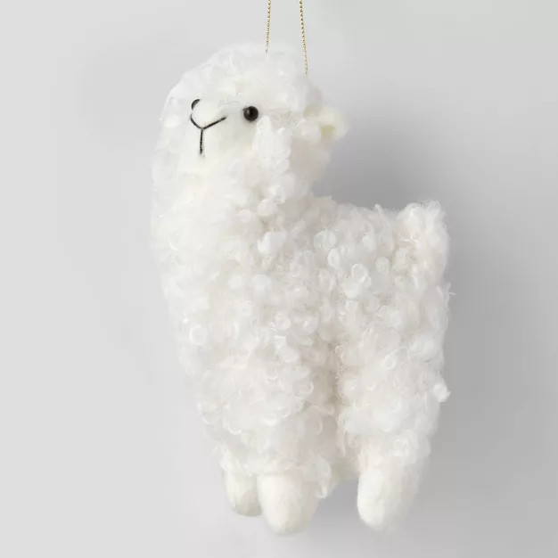 Fabric Llama Christmas Tree Ornament White - Wondershop™ | Target