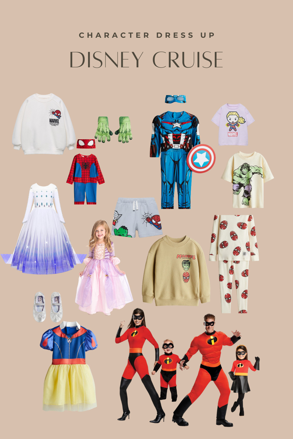Character costumes or cute marvel clothes for the kids! Family heroes vs villians night on the disney cruise! 

 #LTKTravel #LTKKids #LTKFamily