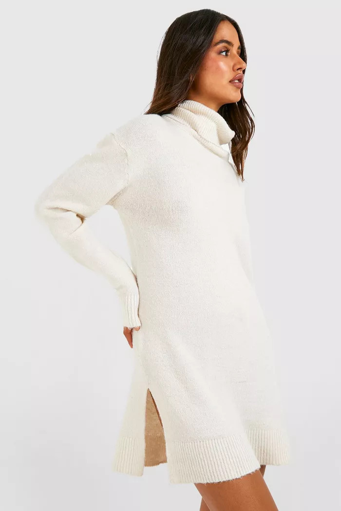 Turtleneck Oversized Sweater Dress | boohoo (US & Canada)