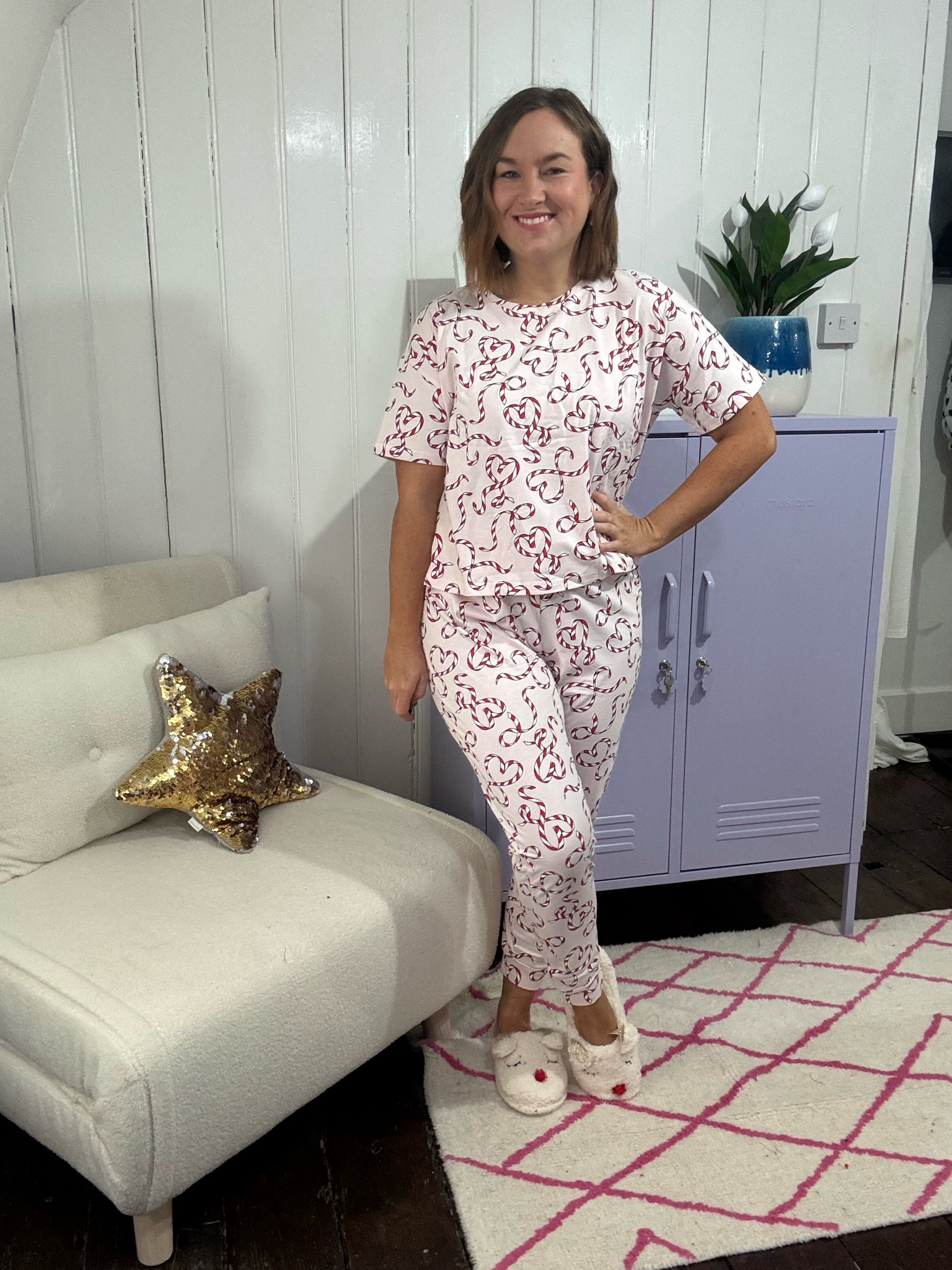 Petite Christmas pjs. Petite women’s night before Christmas outfit. Candy cane pajamas.

I wear a size 12. 

#LTKwinter #LTKgiftguide #LTKuk