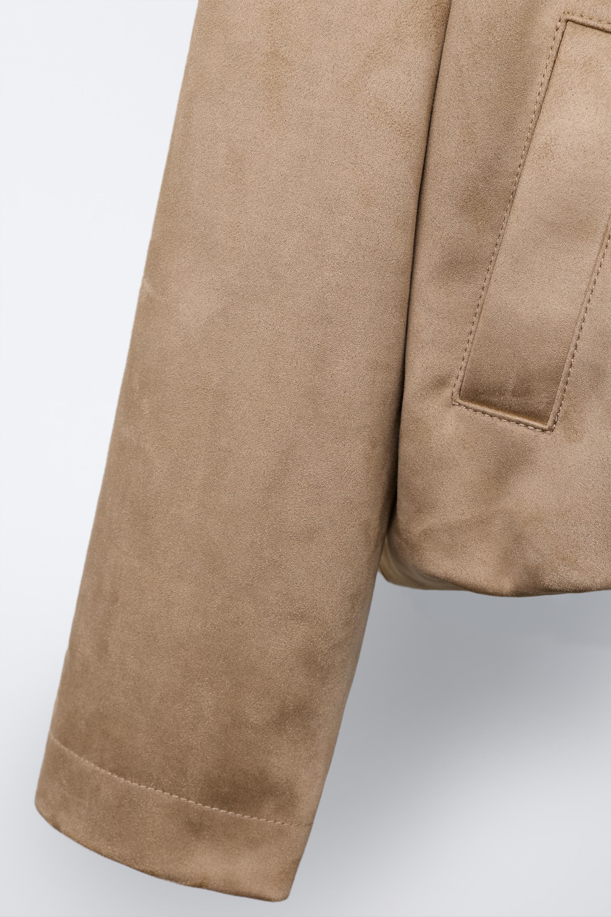 FAUX SUEDE BALLOON JACKET | Zara US