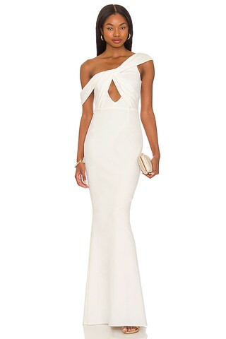 Katie May Delilah Gown in Ivory from Revolve.com | Revolve Clothing (Global)