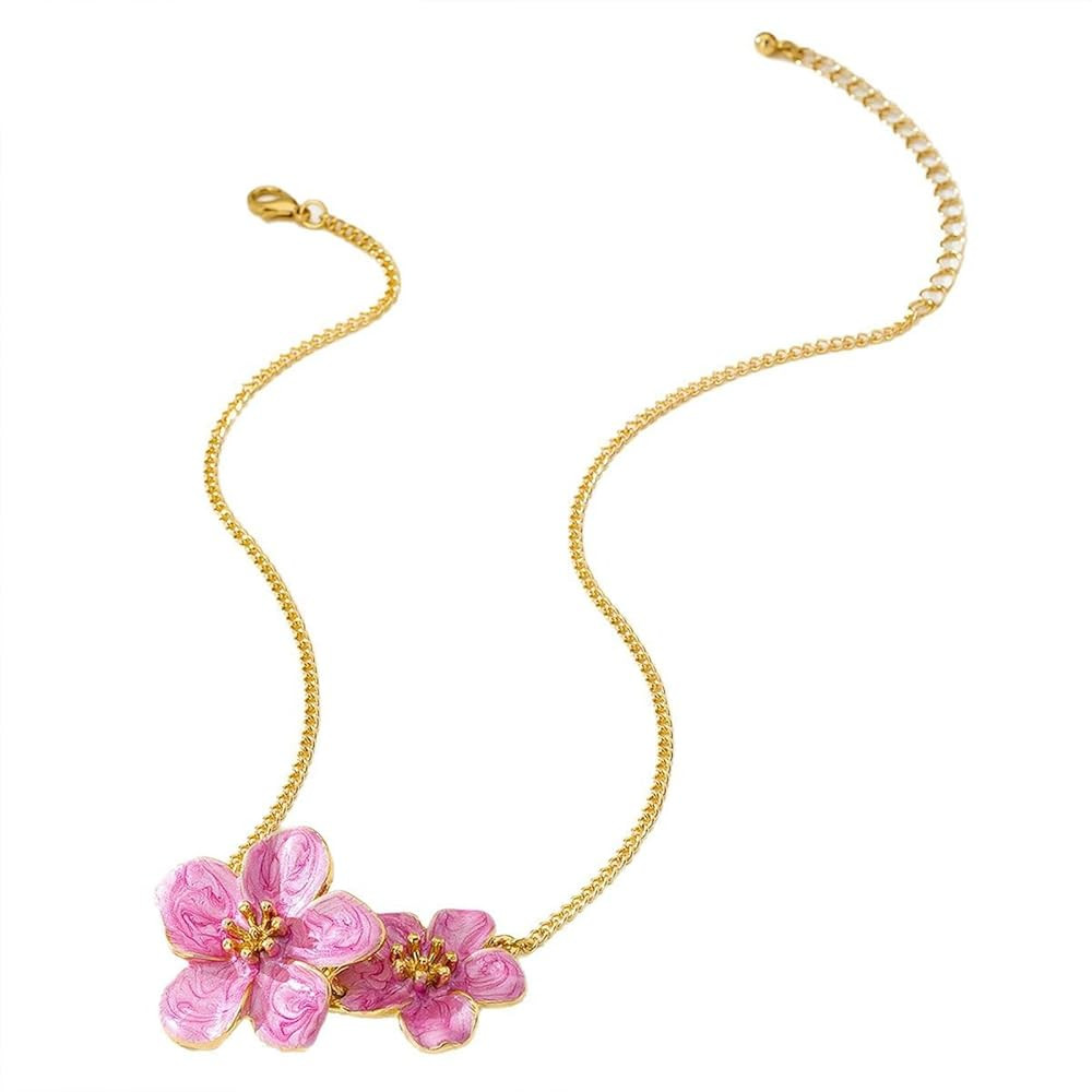 Gold Flower Necklace for Women Chunky Gold Floral Pendant Necklace Statement Flower Choker Jewelr... | Amazon (US)