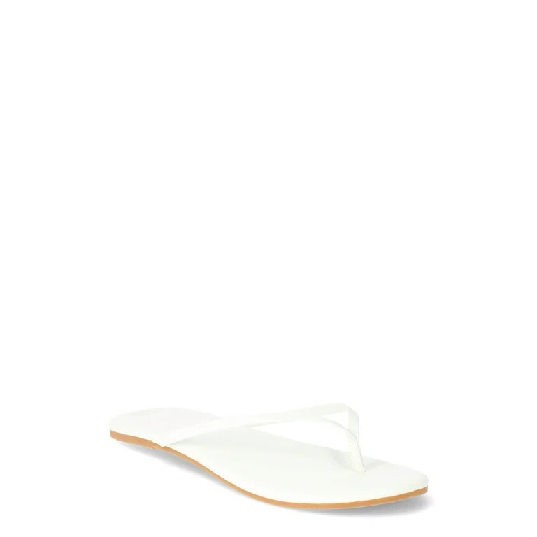 Time and Tru Women's Barely There Thong Sandals, Wide-Width Available | Walmart (US)