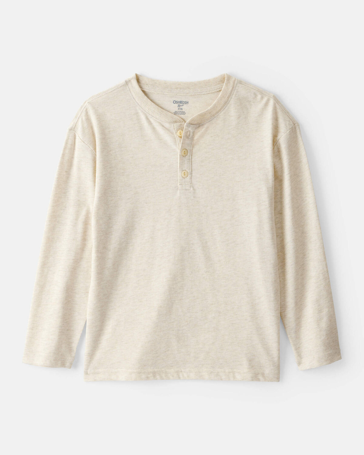 Boys Long-Sleeve Henley - Cream | Carter's Inc