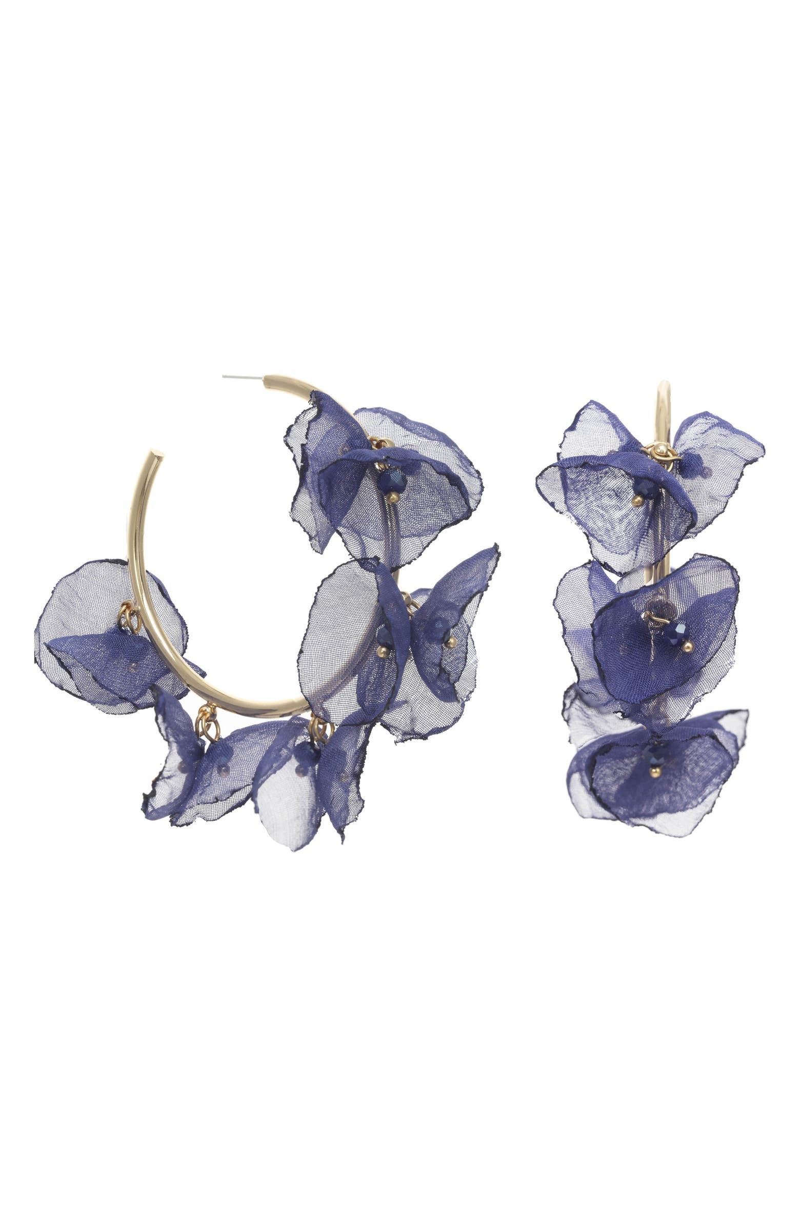 Chiffon Petal Hoop Earrings | Nordstrom