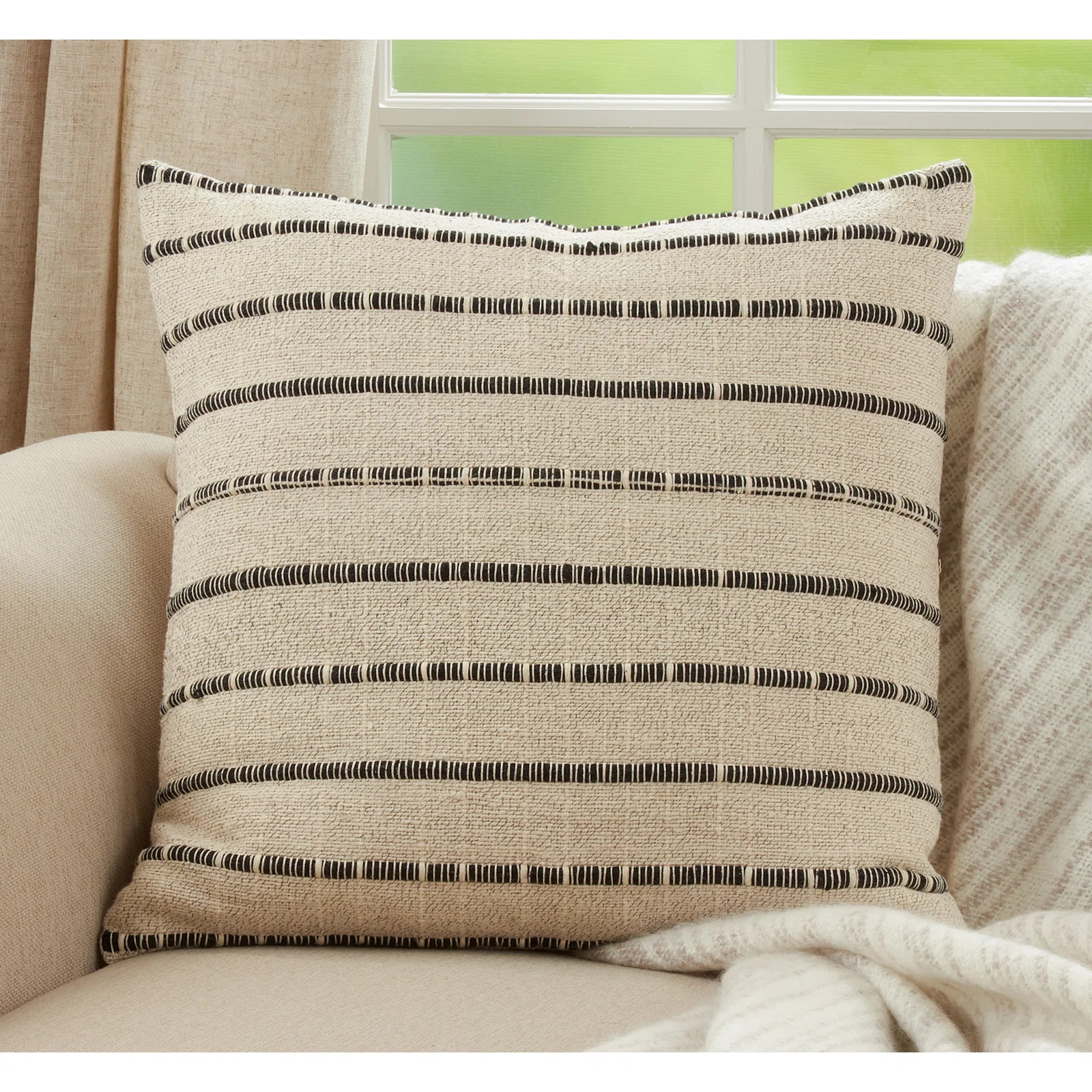 Coralee Striped Cotton Throw Pillow | Wayfair North America