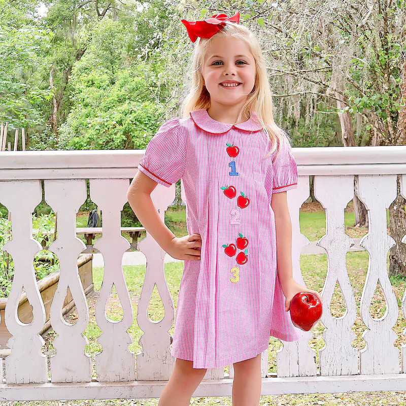 123 Apples Pink Gingham Camila Dress | Classic Whimsy