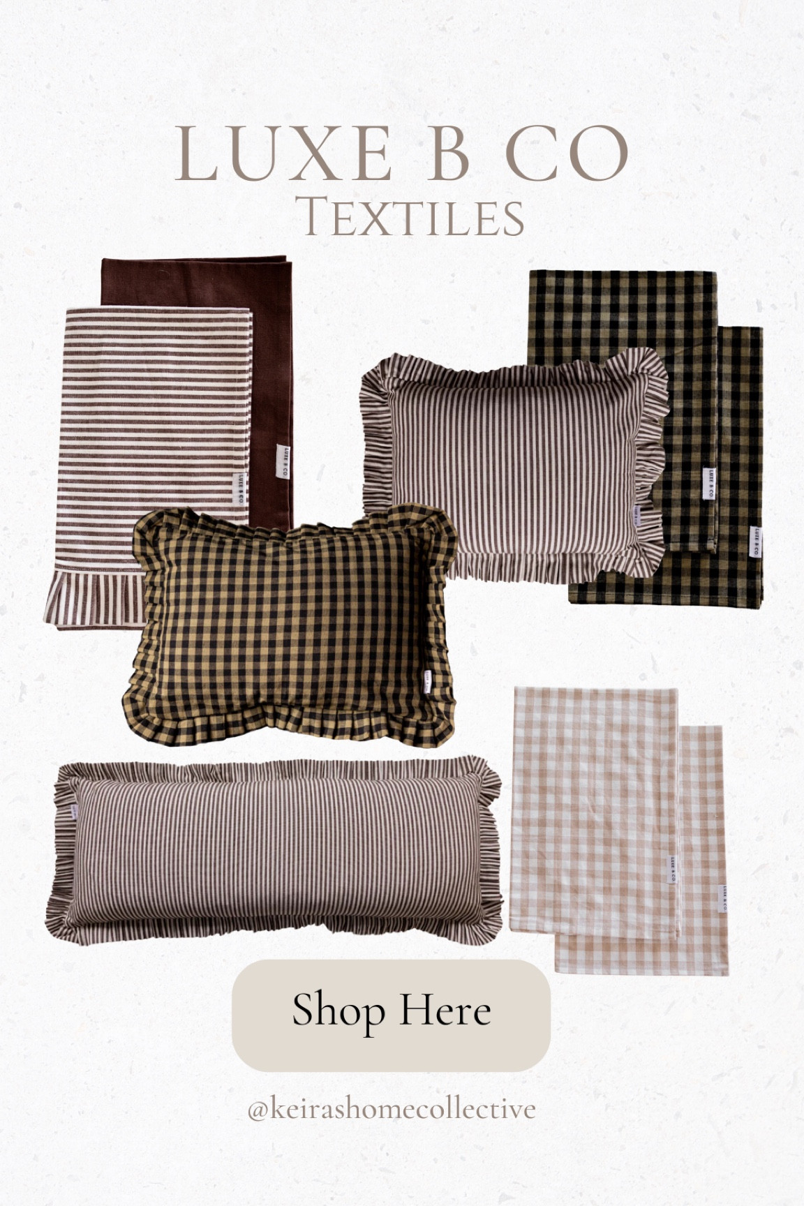Luxe B Co textile finds! 

Pillows
Napkins
Tea towels 
Lumbar Pillow
Plaid Pillow
Plaid decor
Home decor
Kitchen decor
Bedroom decor
Home design
Neutral homes
Neutral home inspo

#LTKsale #LTKcasa #LTKstyletip