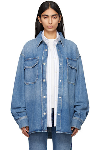 AGOLDE - Blue Camryn Denim Shirt | SSENSE