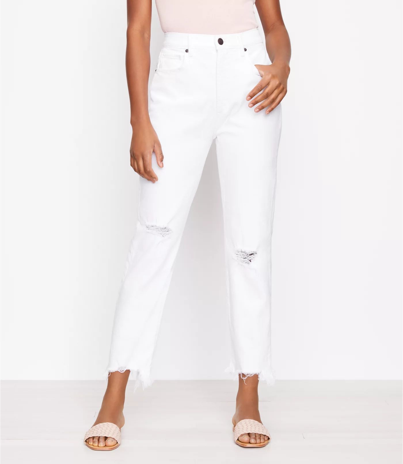 The 90s Straight Jean in White | LOFT