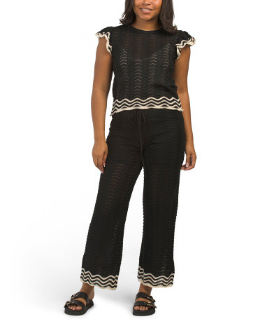 Crochet Top And Pants Set | TJ Maxx