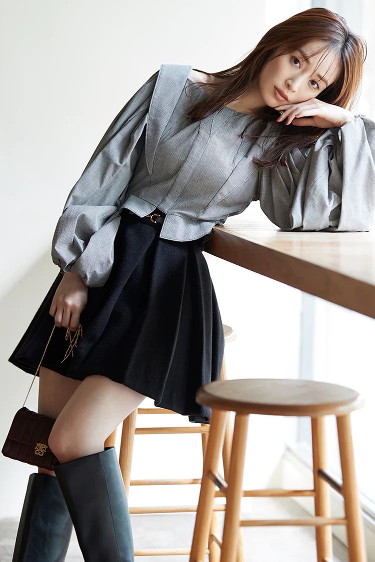 Box Pleated Mini Skirt | SNIDEL