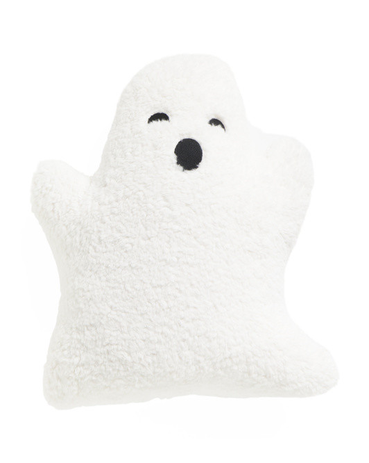 19x22 Oversized Sherpa Shaped Ghost Pillow | TJ Maxx