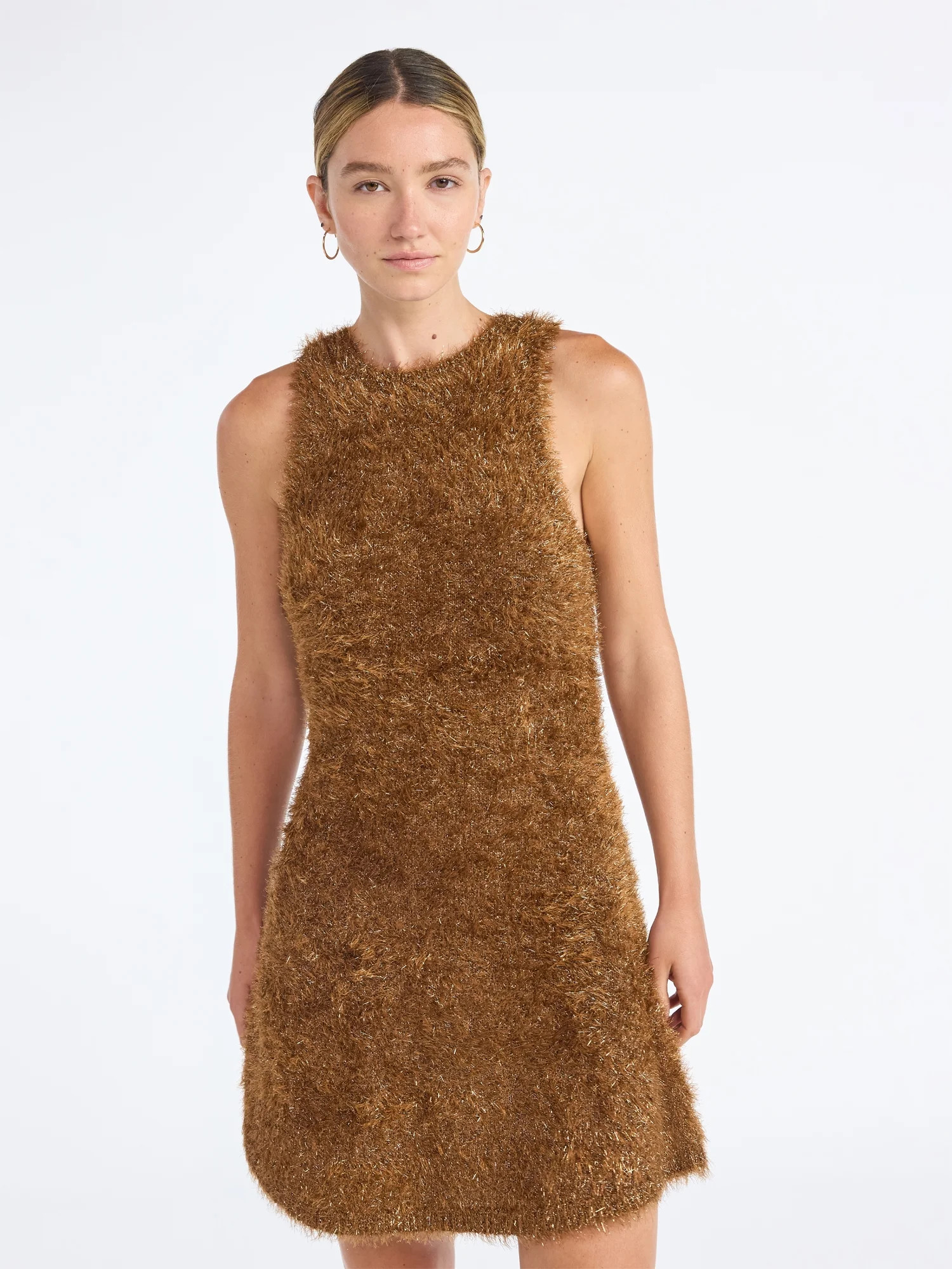 Scoop Women's Tinsel Sweater Mini Dress, Sizes XS-XXL | Walmart (US)