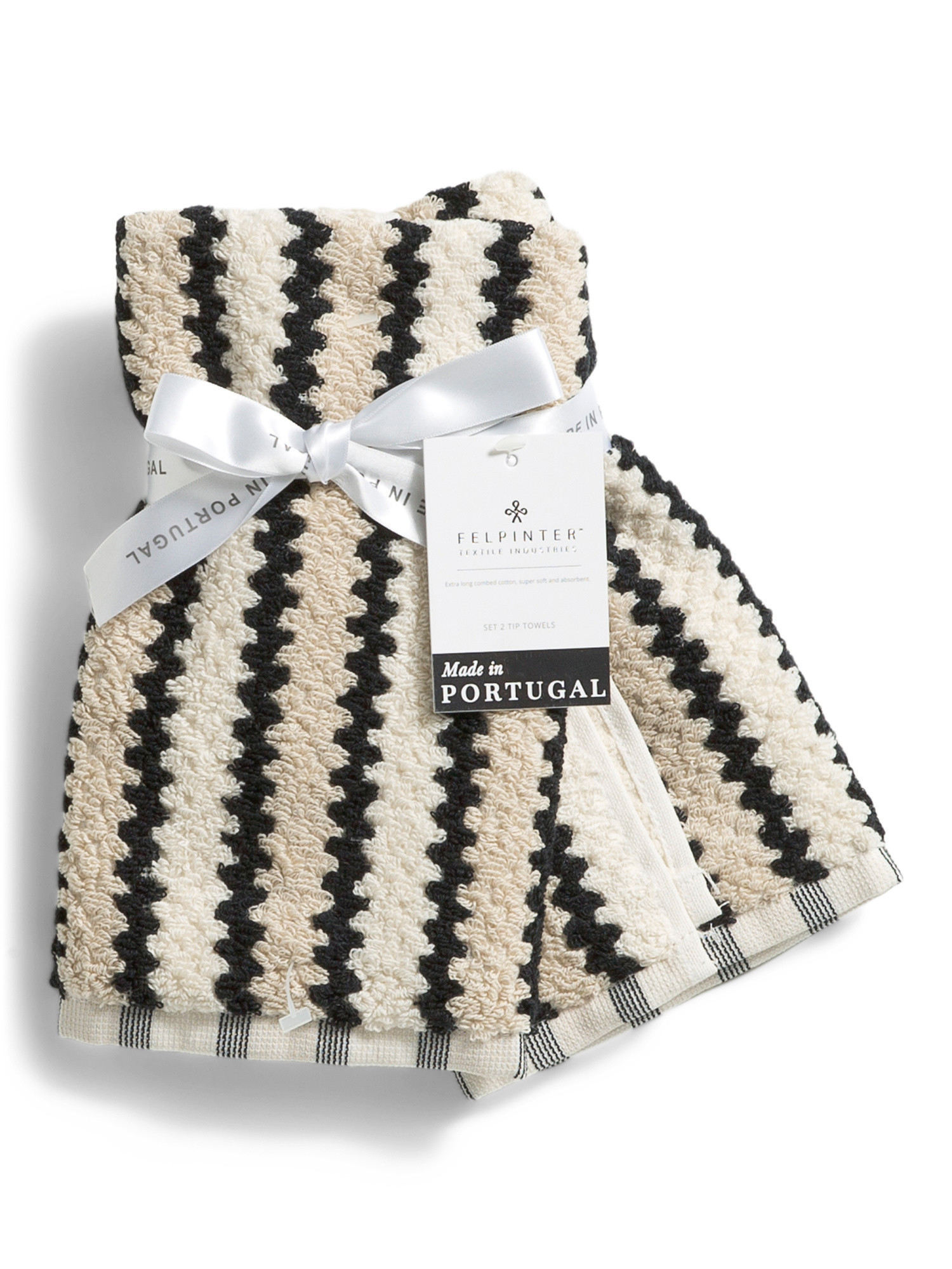 Made In Portugal 2pk Striped Wash Cloths | TJ Maxx