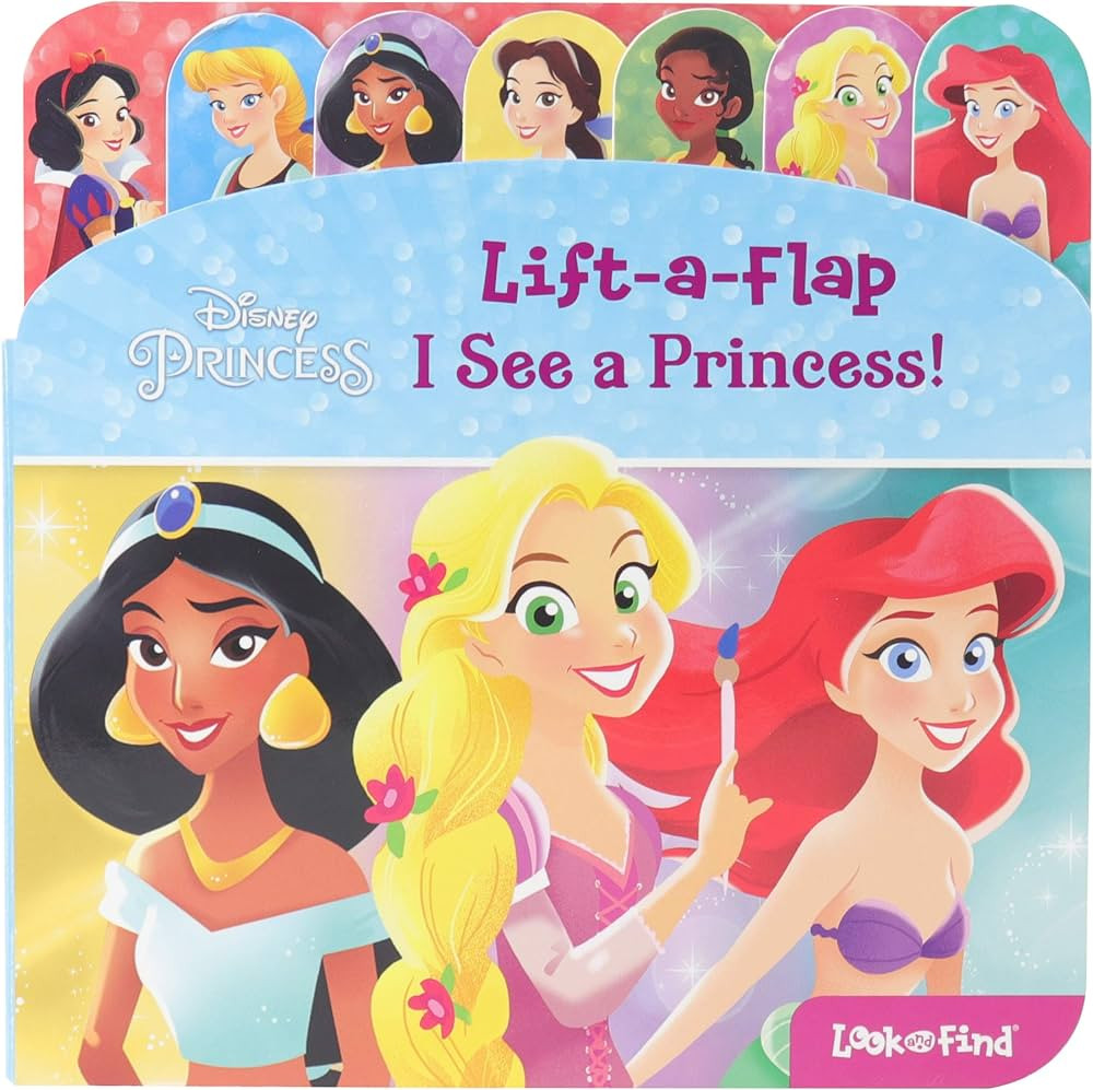 Disney Princess - I See a Princess! Lift-a-Flap Look and Find Board Book - PI Kids | Amazon (US)
