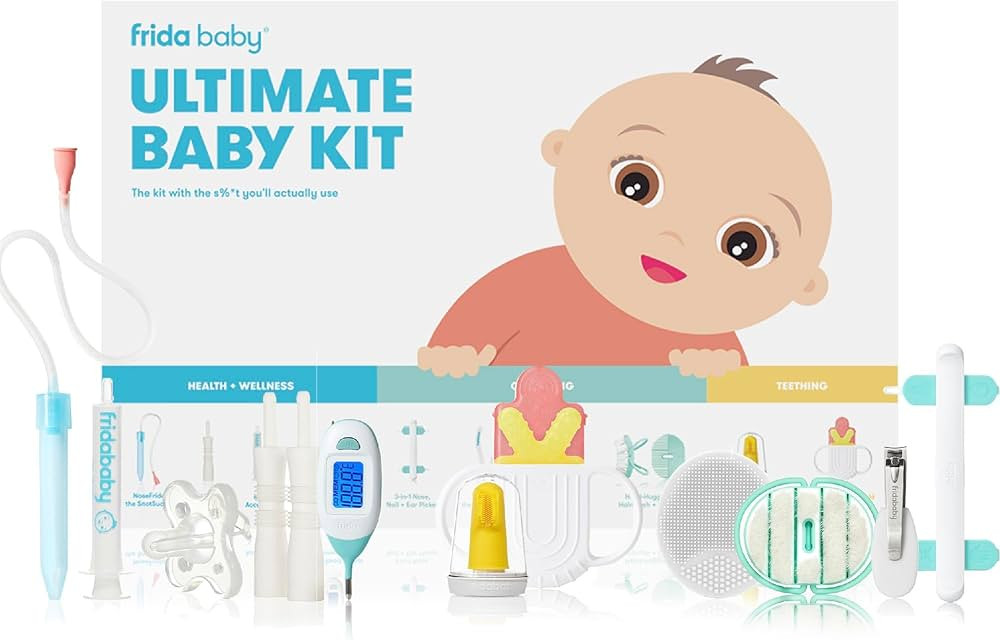 Frida Baby Ultimate Baby Kit | Baby Essentials Gift Set Includes Wellness, Sick Day, Gas Relief E... | Amazon (US)