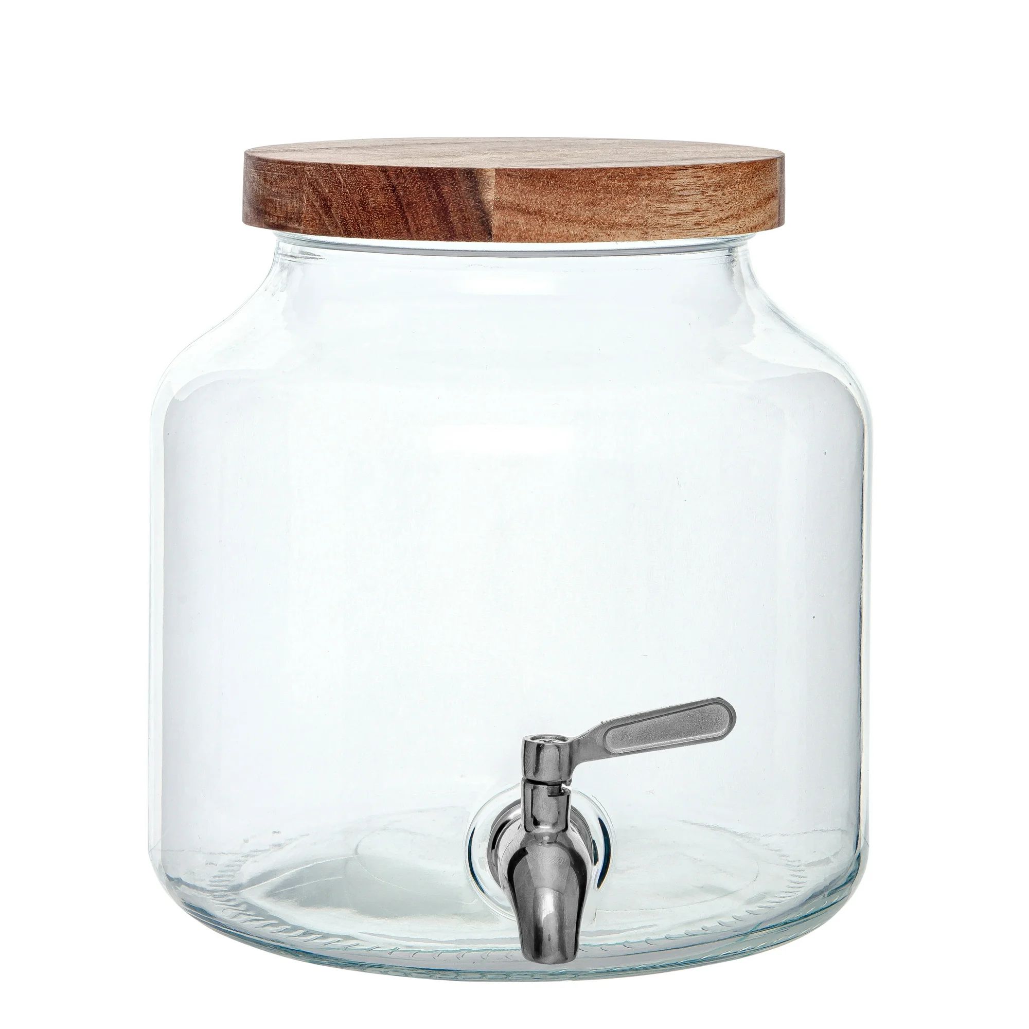 Better Homes and Gardens - Clear Glass 1.5Gal Beverage Dispenser with Natural Acacia Wood Lid - W... | Walmart (US)