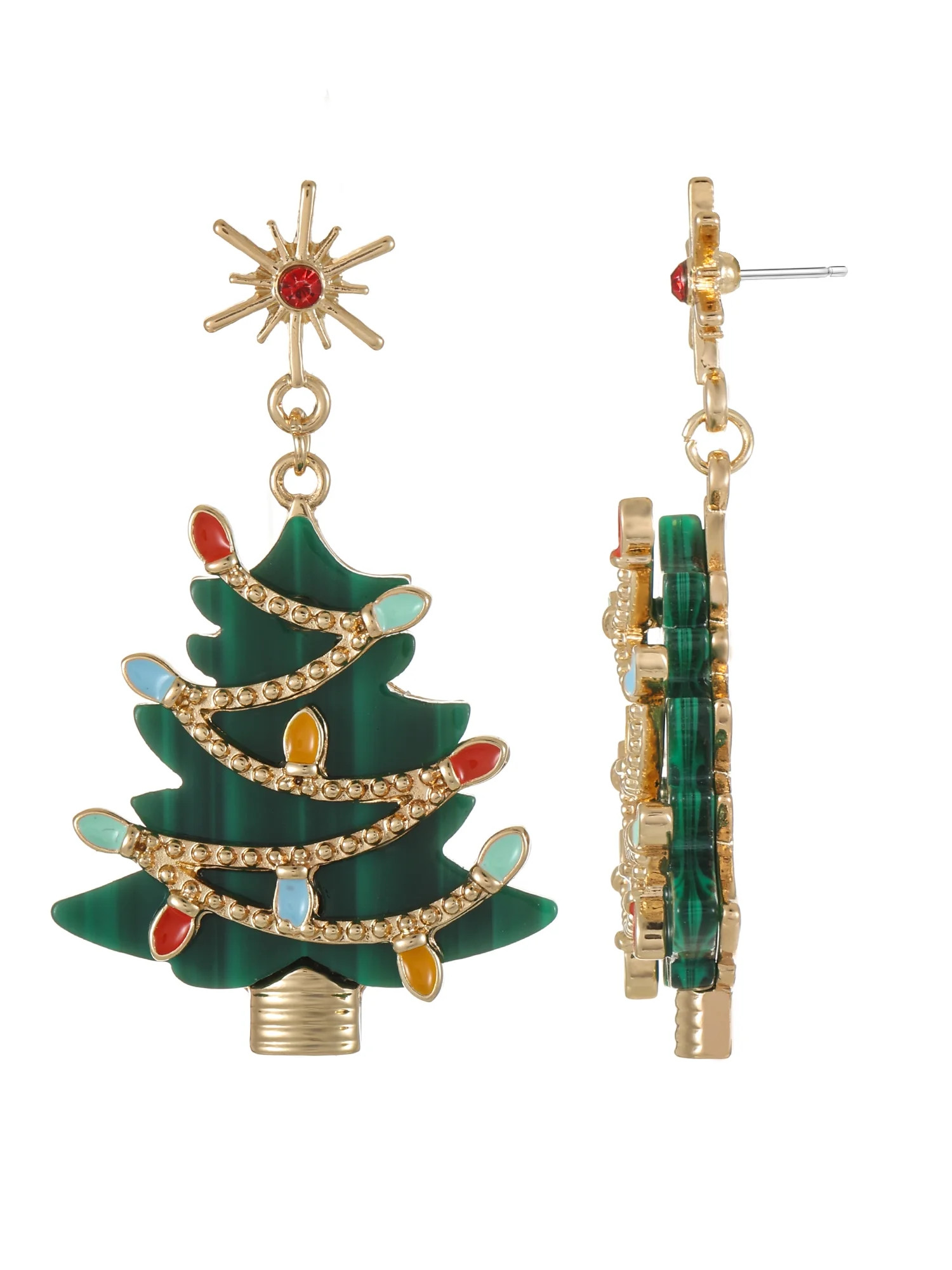 Holiday Time Christmas Tree Earrings, 1 Pair | Walmart (US)