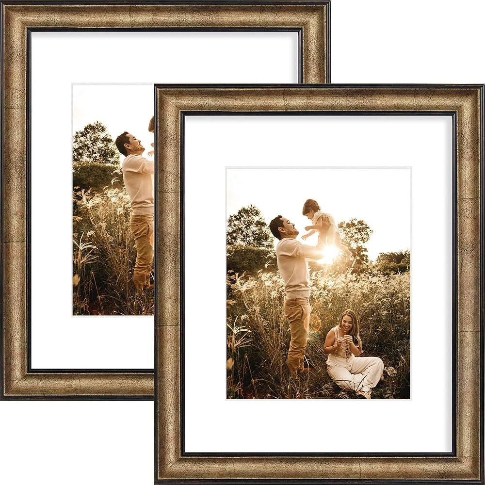 Golden State Art, Photo Frame, Dark Gold Frame, Brown & Brass Color Frame, with White Color Mat f... | Amazon (US)
