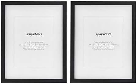 AmazonBasics 11" x 14" Photo Picture Frame or 8" x 10" with Mat - Black, 2-Pack | Amazon (US)