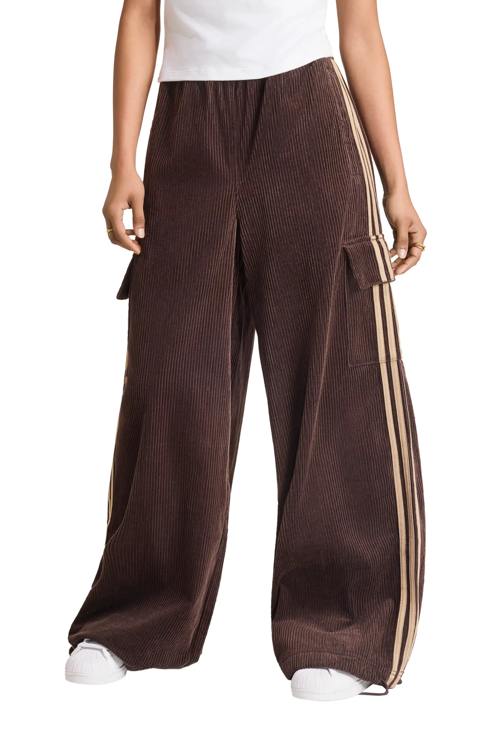 adidas Originals Corduroy 3-Stripes Cargo Pants (Women) | Nordstrom | Nordstrom